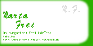 marta frei business card